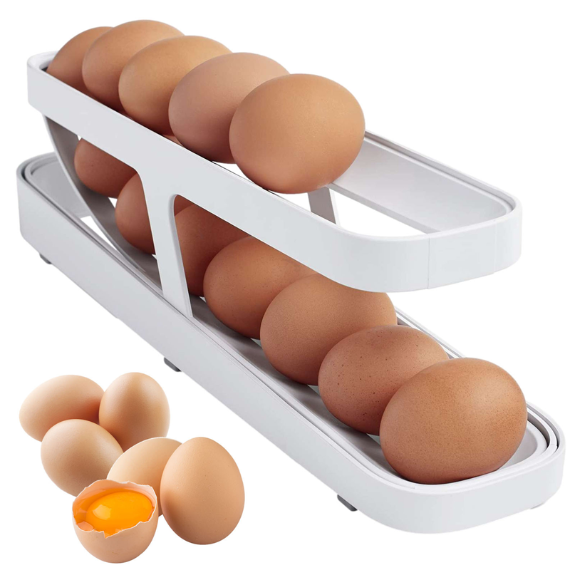 Oppbevaringsboks for automatisk rullende eggbrettholder