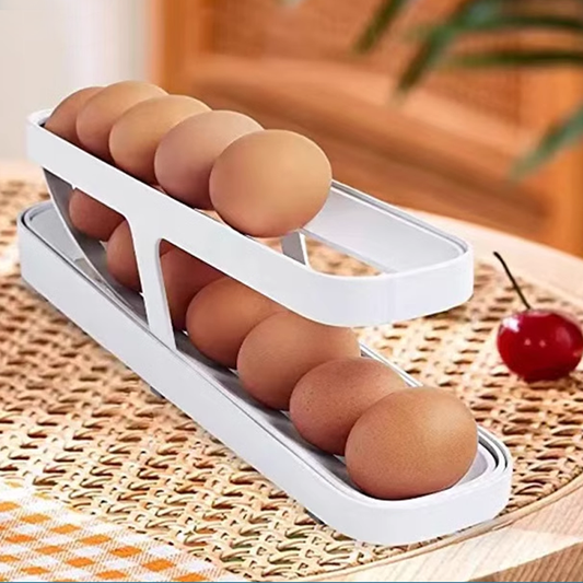 Oppbevaringsboks for automatisk rullende eggbrettholder