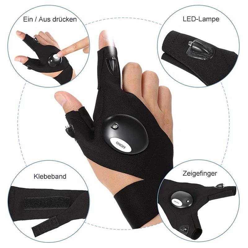 LuminaGrip™ |  Vanntette hansker med LED-belysning